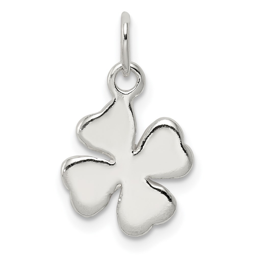 Million Charms Sterling Silver 4 Leaf Clover Shamrock Necklace Charm Pendant